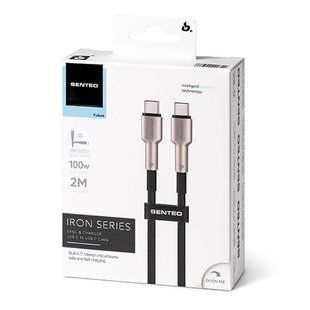 Senteo SM-03 100W Iron Series Nylon USB-C Charge Cable (2m) SEN-SM03-100W-USBC-2M фото