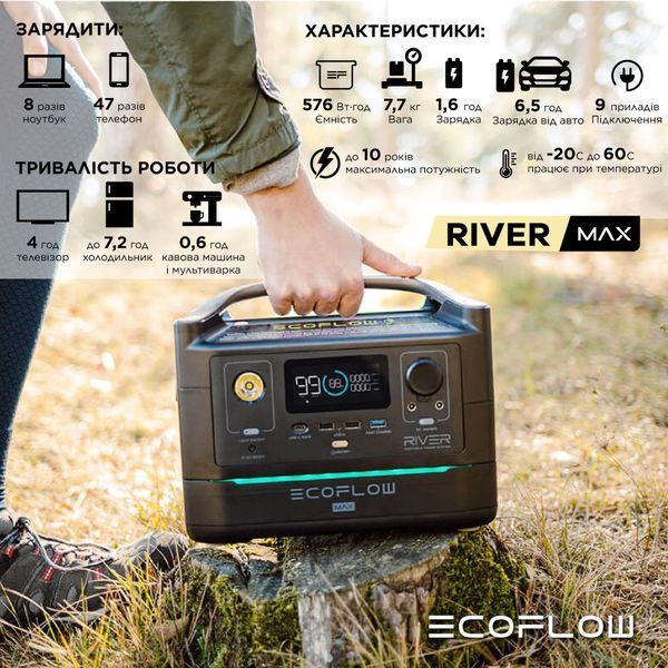 EcoFlow RIVER Max (576 Вт&middot;год) EFRIVER600MAX-EU фото