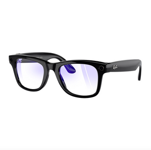 Ray-Ban Meta Wayfarer Shiny Black Frame Clear Lenses (RW4006 601/SB 50-22) RBM-RW4006601SB5022 фото
