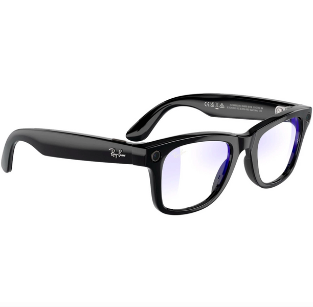 Ray-Ban Meta Wayfarer Shiny Black Frame Clear Lenses (RW4006 601/SB 50-22) RBM-RW4006601SB5022 фото